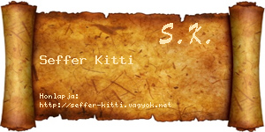 Seffer Kitti névjegykártya