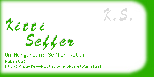 kitti seffer business card